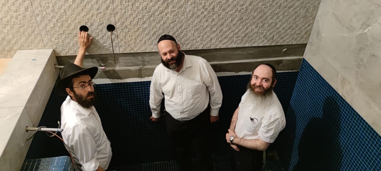 מקווה מפואר במזרח קייב, הרב מהארץ הגיע והתרשם